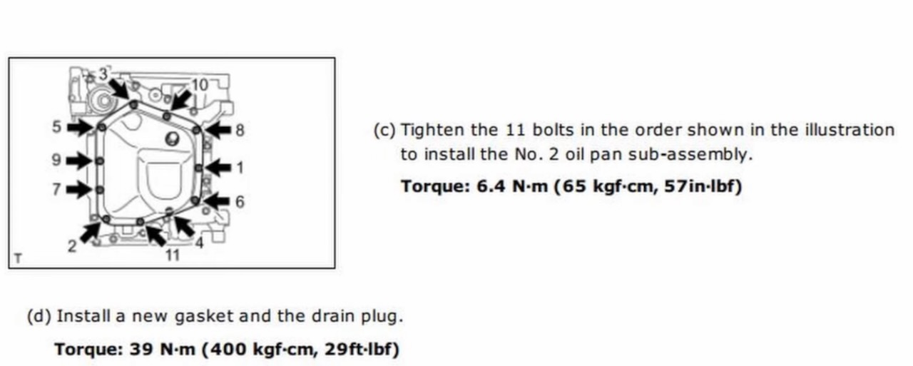 Oil pan torque specs